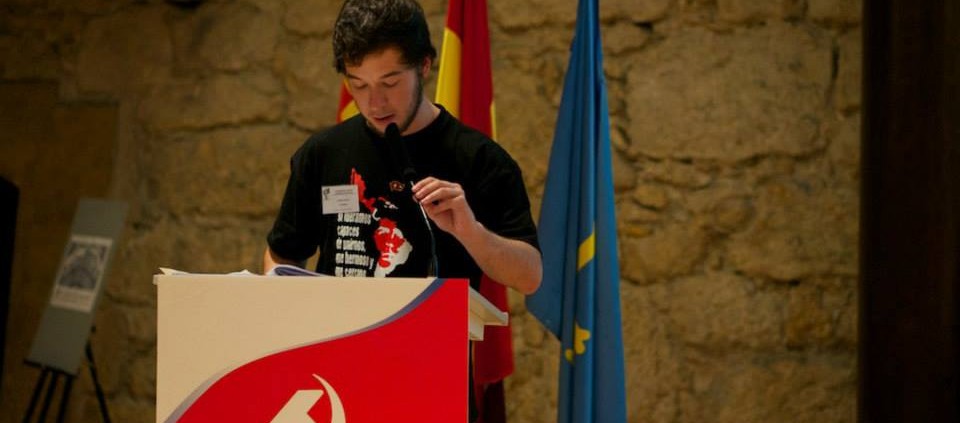 Alex Alonso Sanchis, estudiante de derecho y joven militante del PCA Oviedo